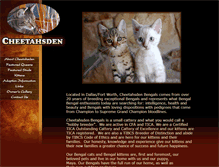 Tablet Screenshot of cheetahsdenbengals.com